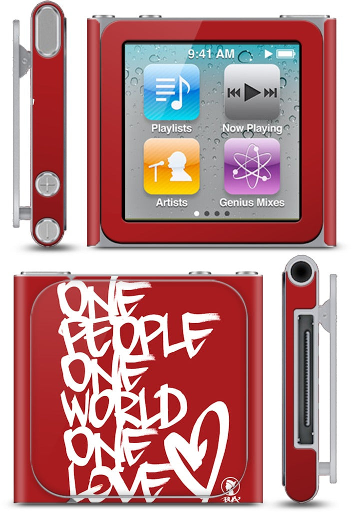 One People, One World, One Love iPod Skin