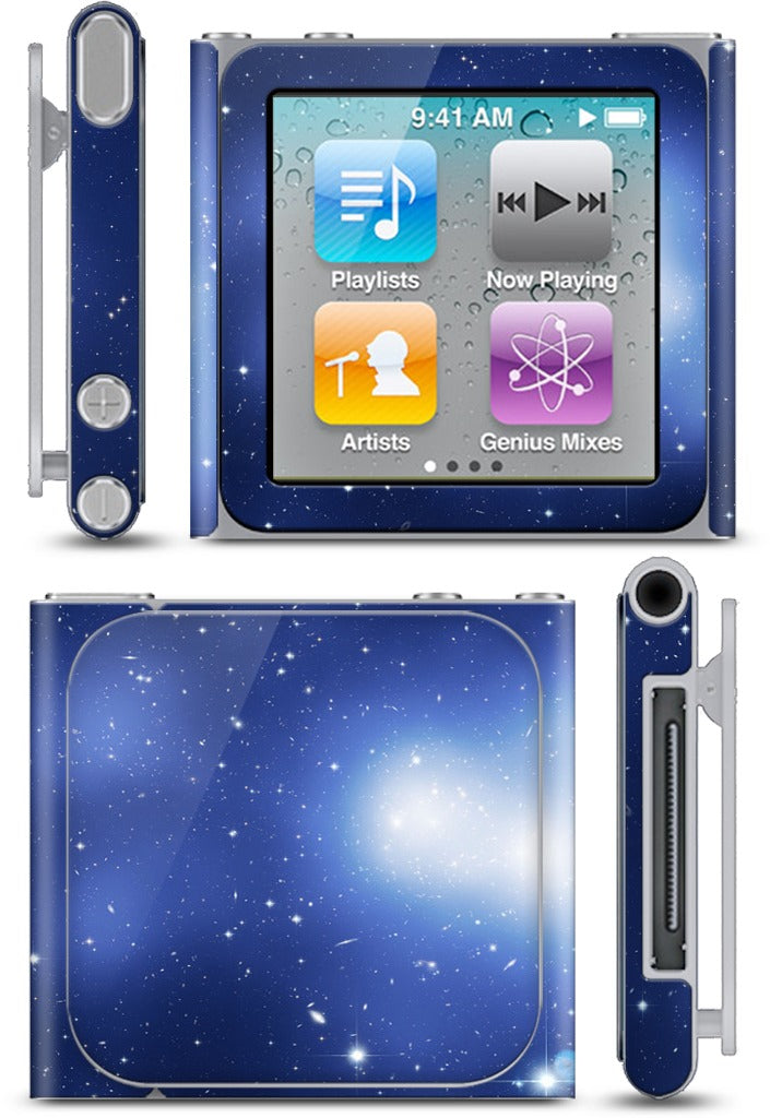 Galaxy Cluster Blue iPod Skin