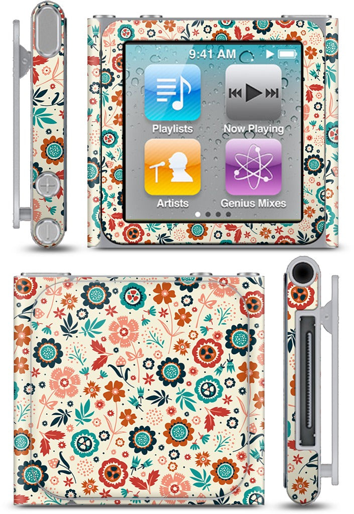 Folk Flowers iPod Skin