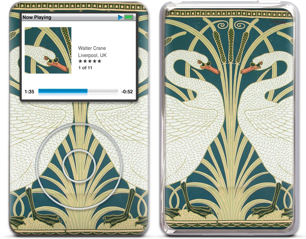 Swans and Irises iPod Skin