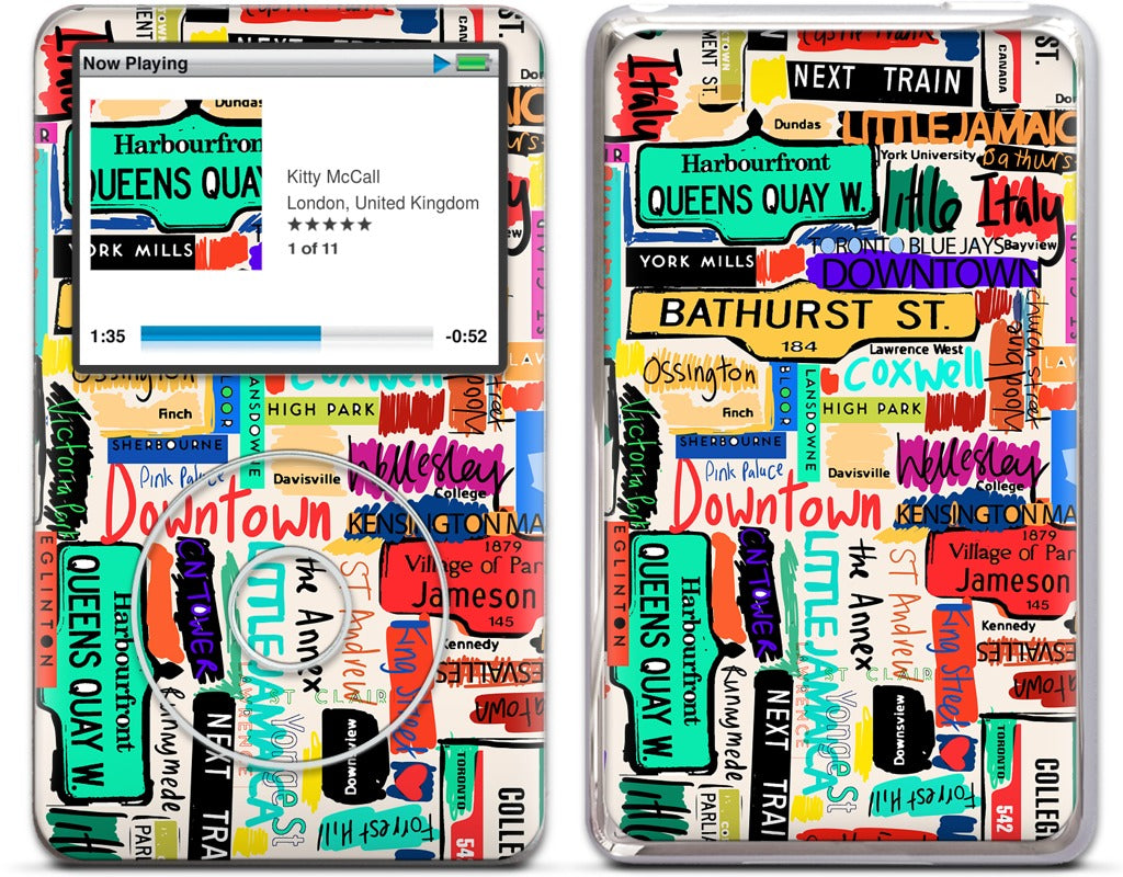 Toronto words iPod Skin