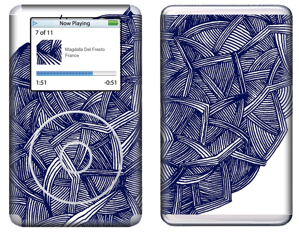 blue lines iPod Skin