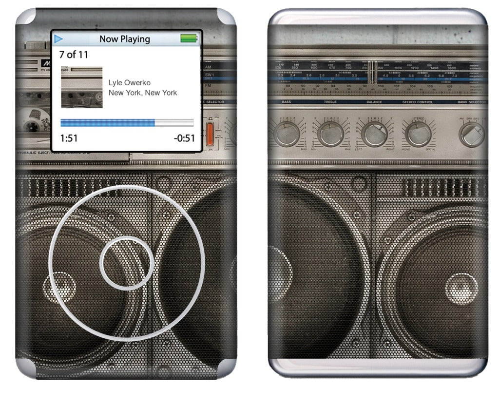 Boombox iPod Skin