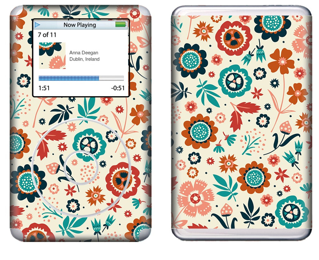 Folk Flowers iPod Skin