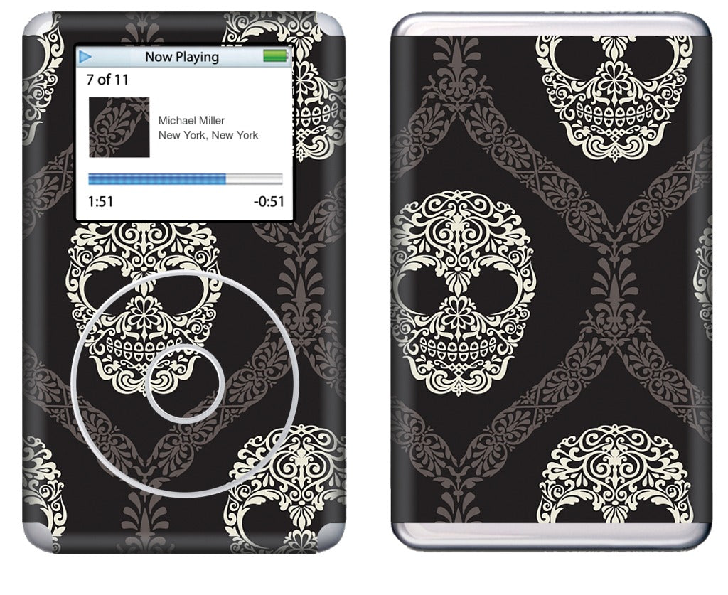 Skull Damask iPod Skin