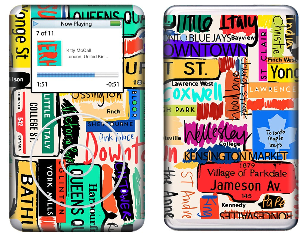 Toronto words iPod Skin