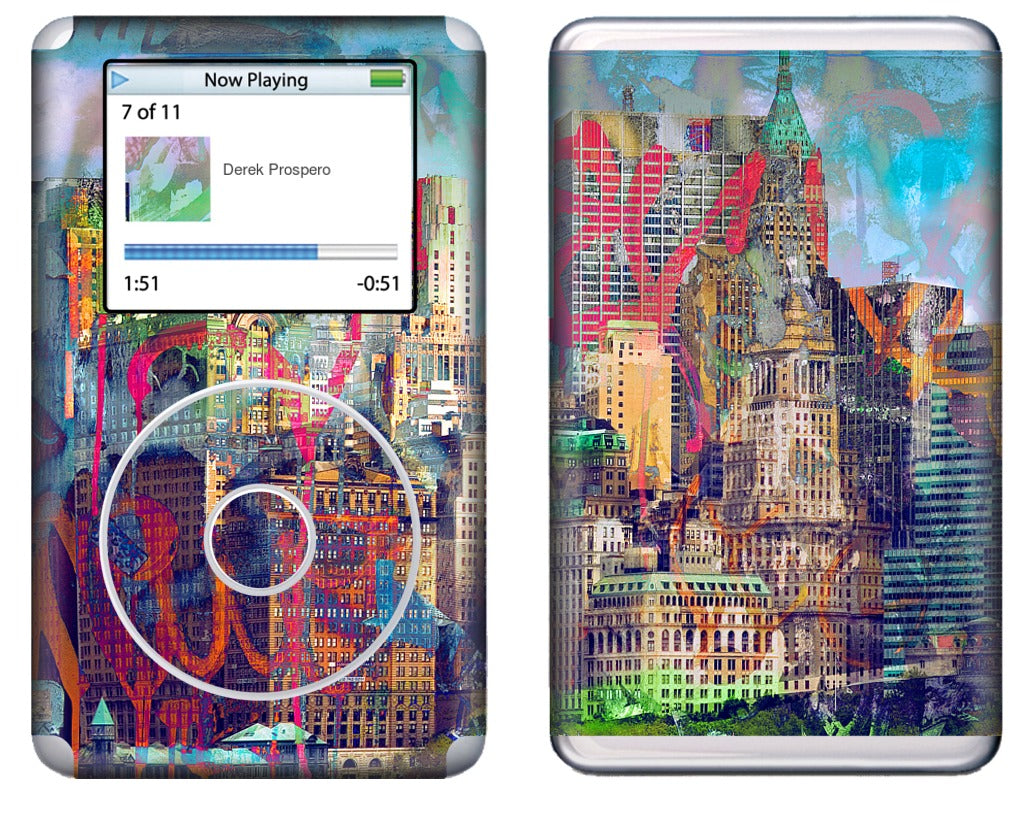 Graffiti Skyline iPod Skin