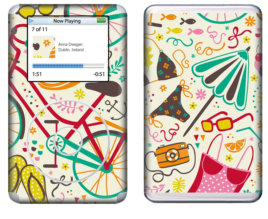 Seaside Cycle iPod Skin