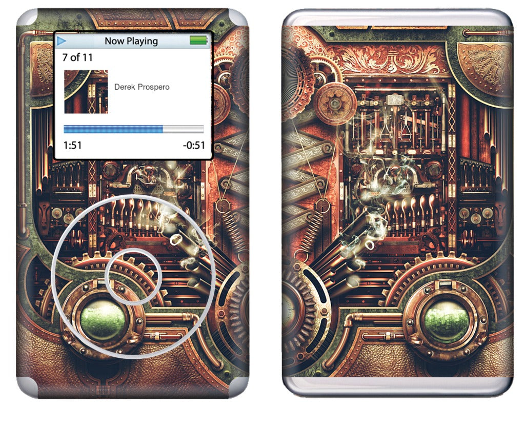 Steampunk Motherboard iPod Skin