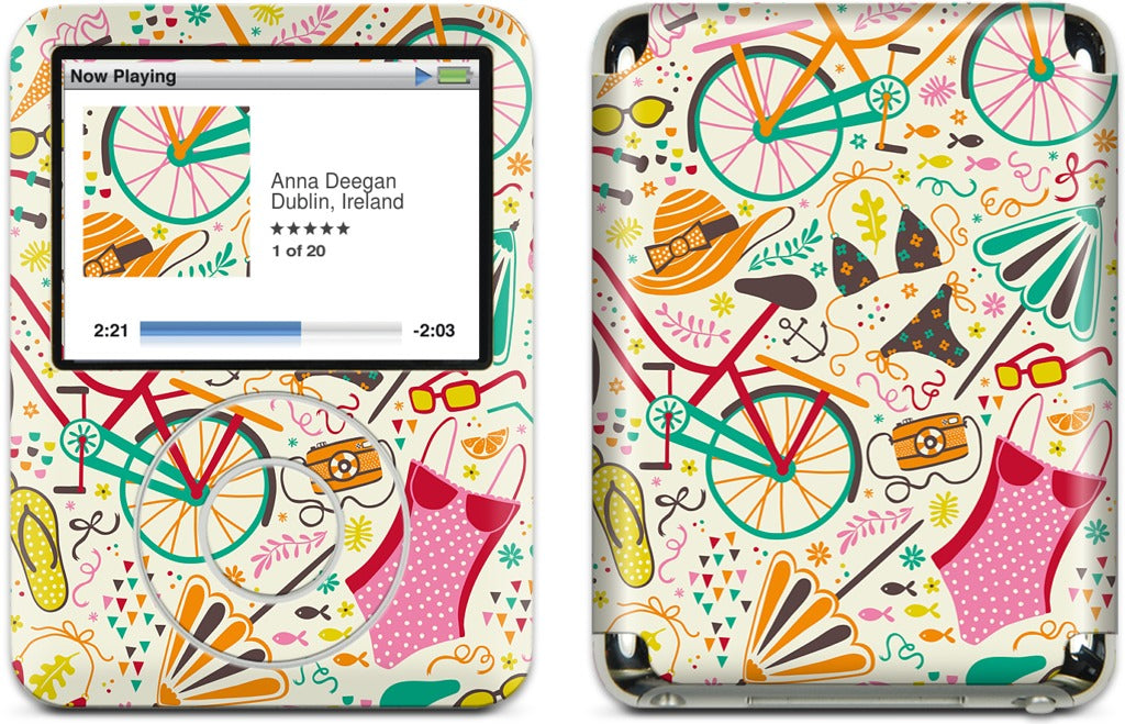Seaside Cycle iPod Skin