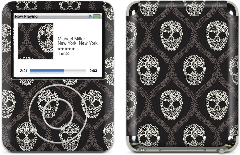 Skull Damask iPod Skin