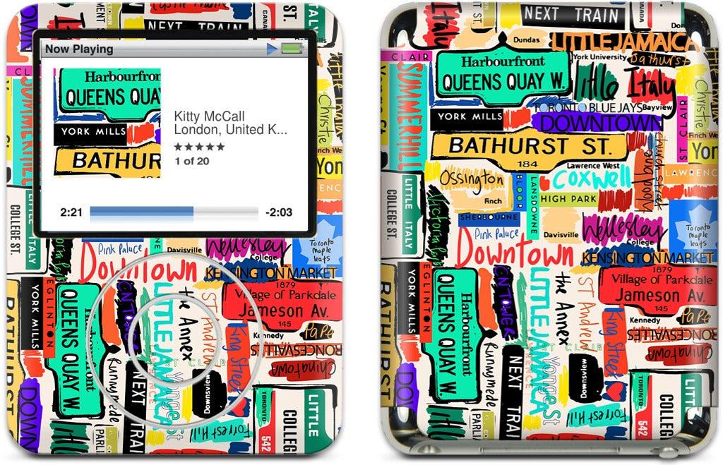 Toronto words iPod Skin