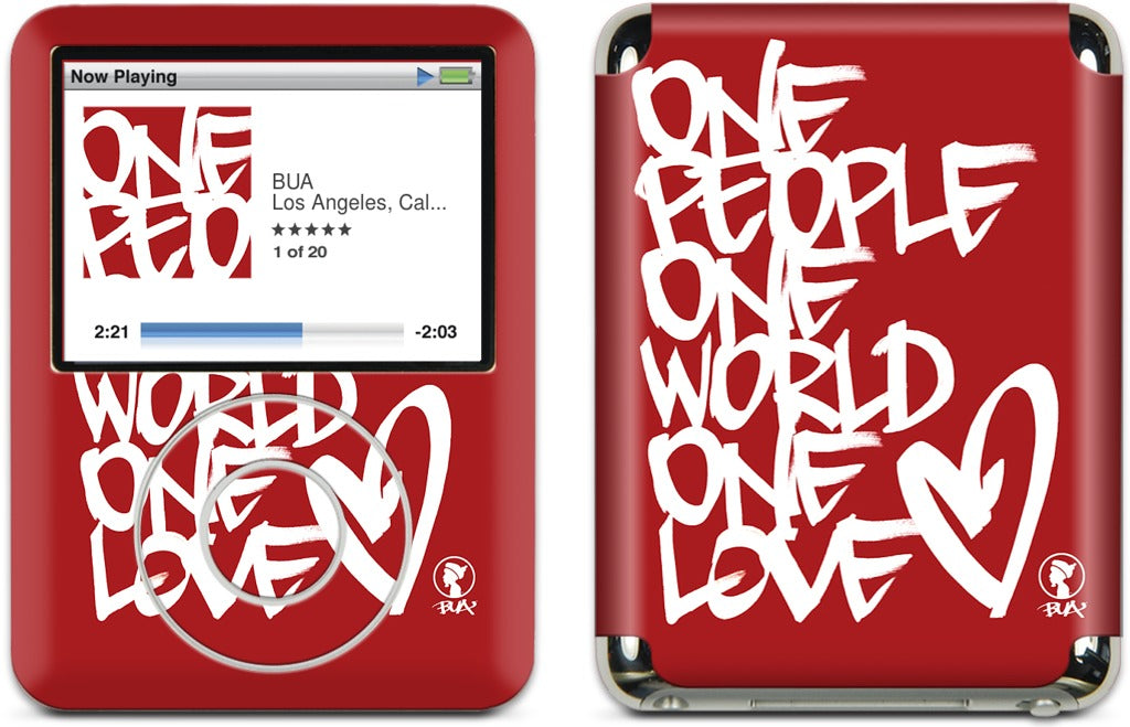 One People, One World, One Love iPod Skin