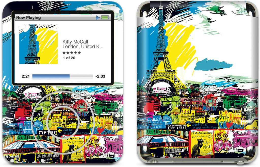 Paris Skyline iPod Skin