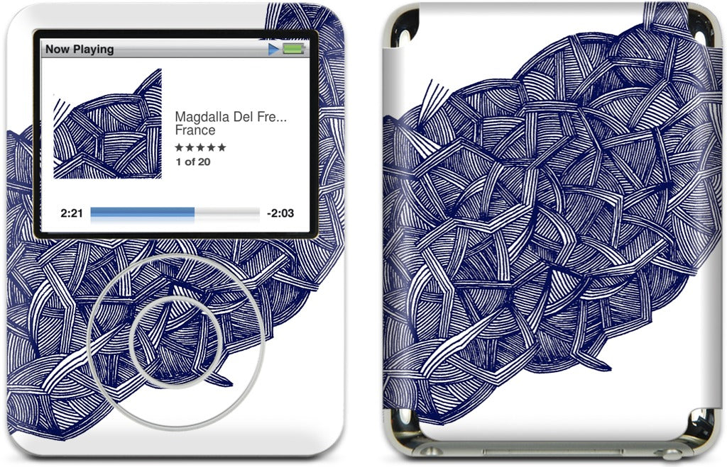 blue lines iPod Skin