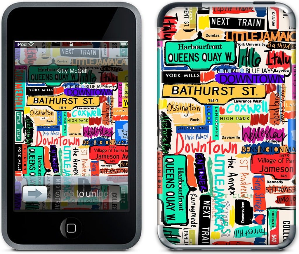 Toronto words iPod Skin