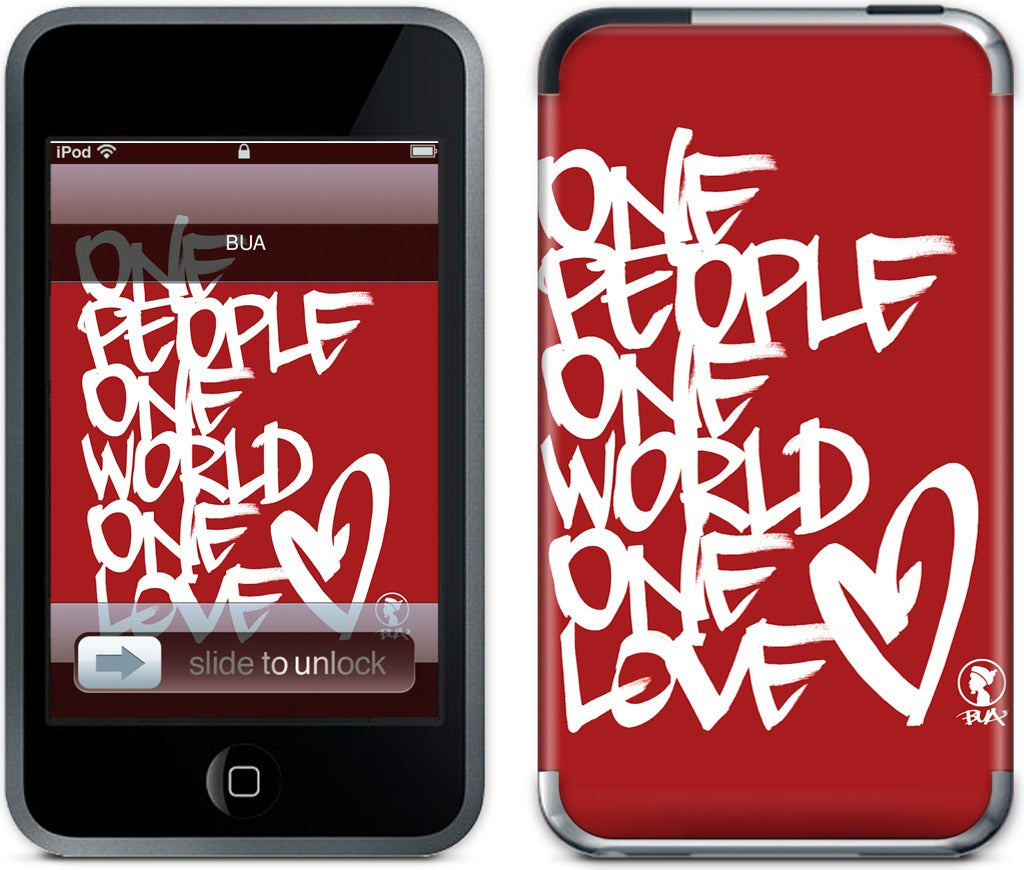 One People, One World, One Love iPod Skin