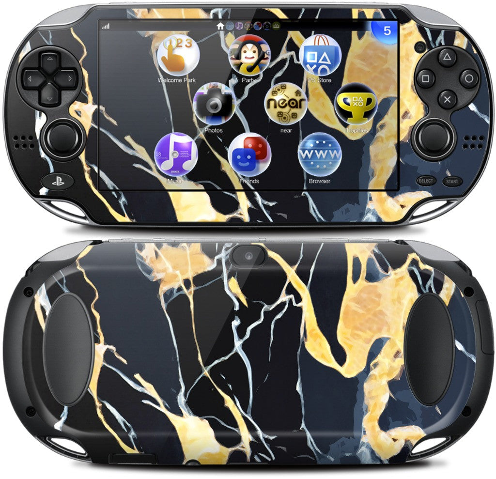 Black Marble PlayStation Skin