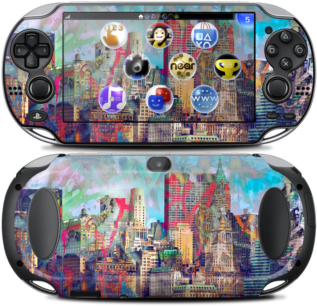 Graffiti Skyline PlayStation Skin