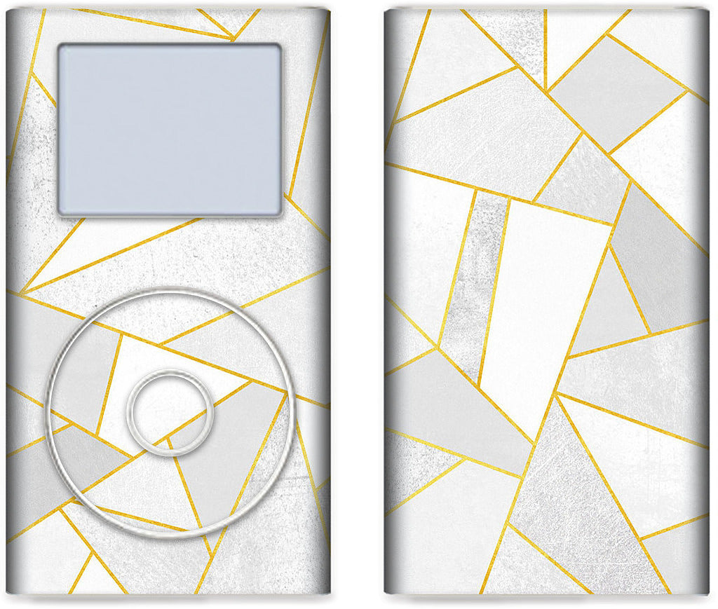 White Stone / Golden Lines iPod Skin