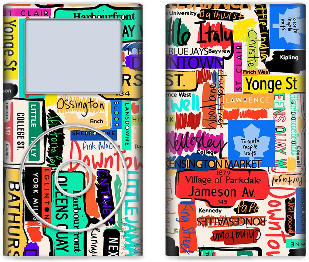 Toronto words iPod Skin