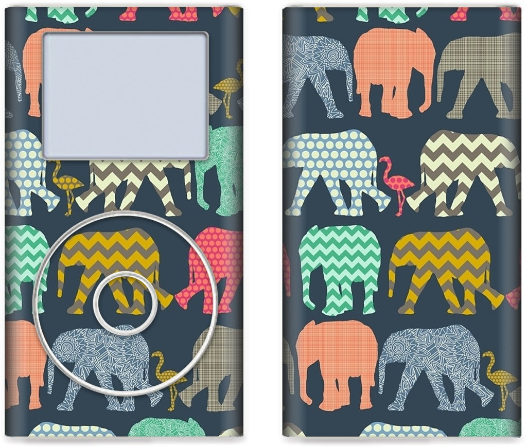 baby elephants and flamingos iPod Skin