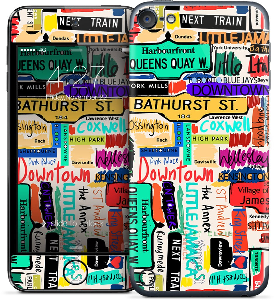 Toronto words iPod Skin