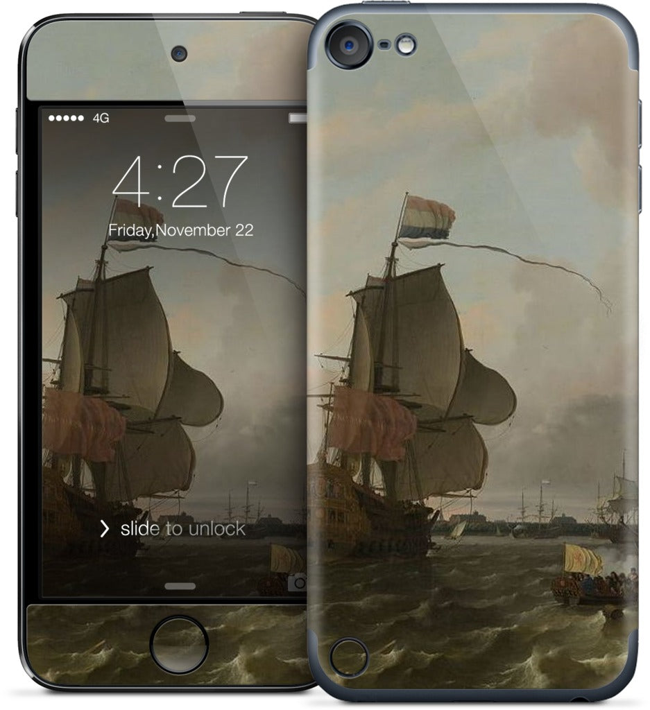 The Warship Brielle on the Maas Rotterdam iPod Skin