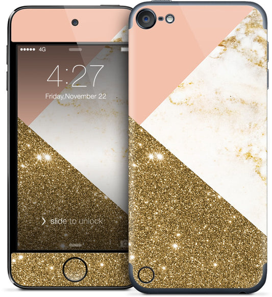Gold Marble Collage  iPod Skin