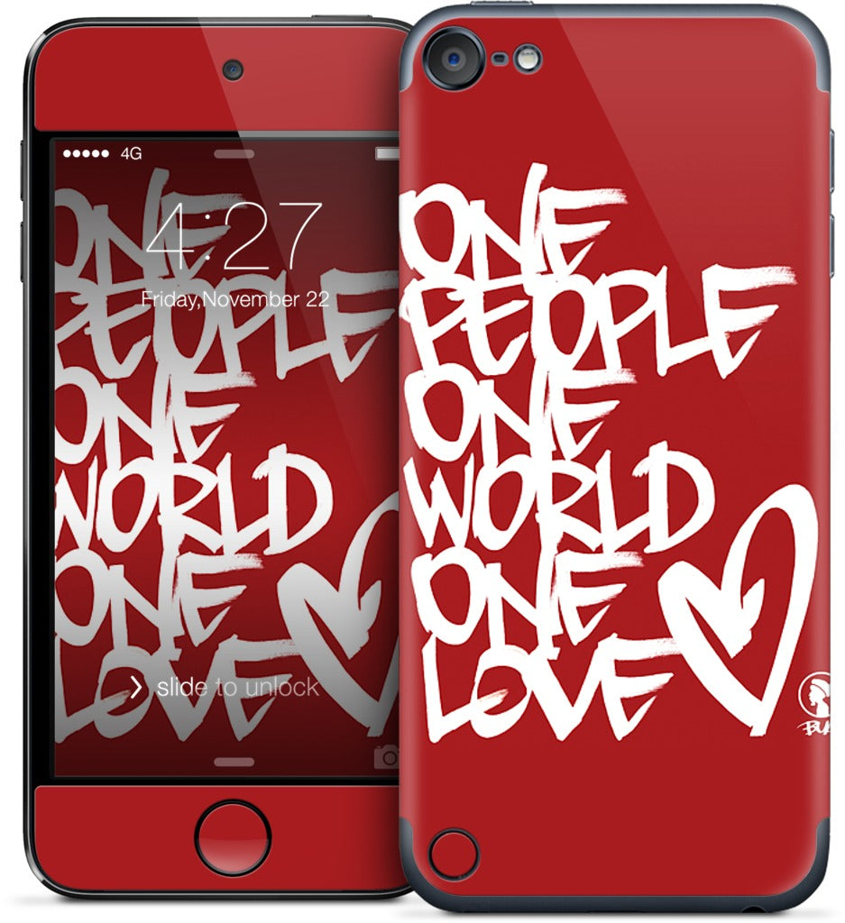 One People, One World, One Love iPod Skin