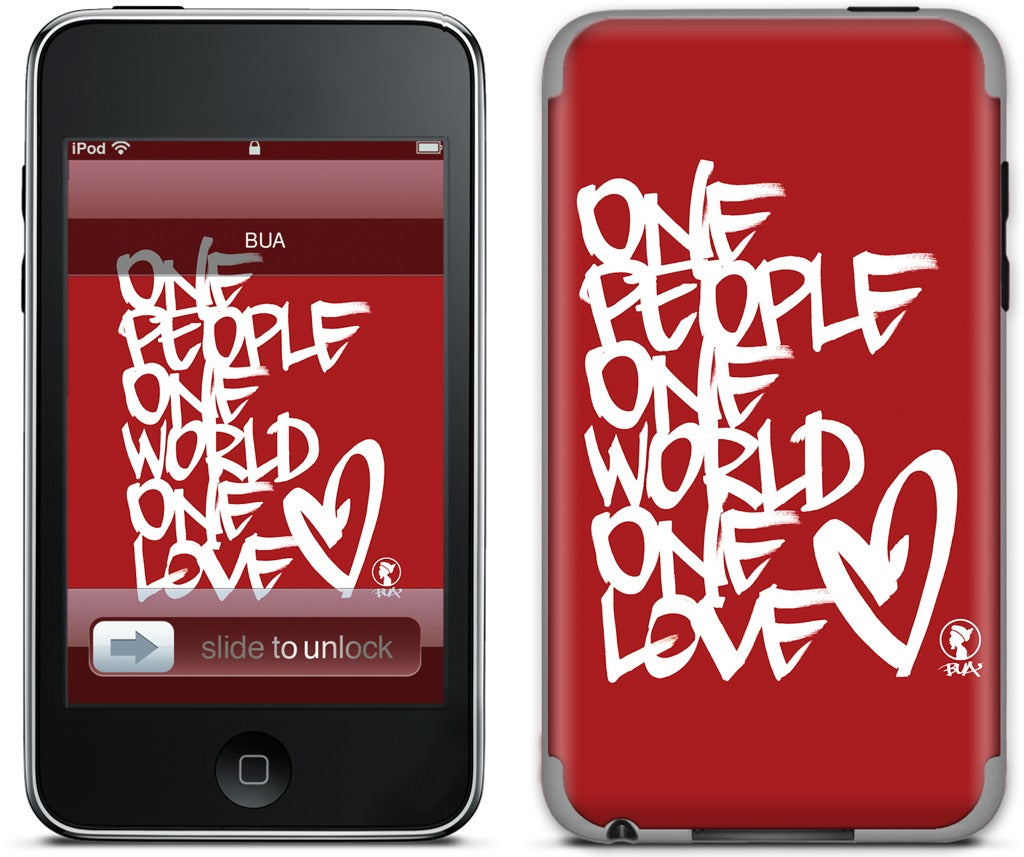 One People, One World, One Love iPod Skin