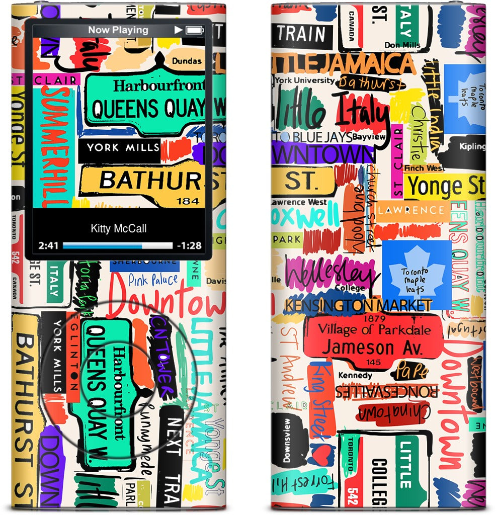 Toronto words iPod Skin