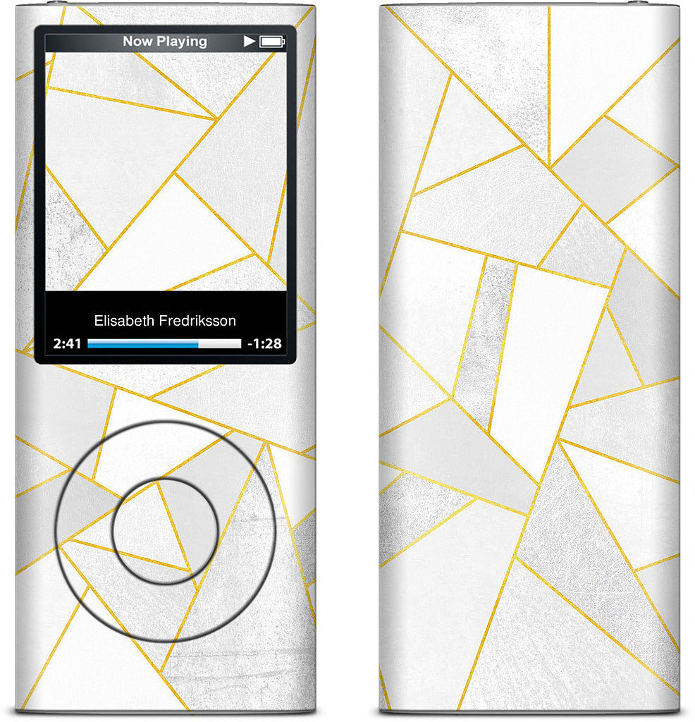 White Stone / Golden Lines iPod Skin