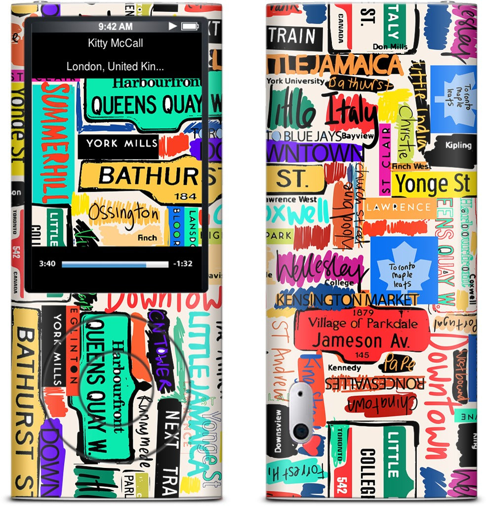 Toronto words iPod Skin
