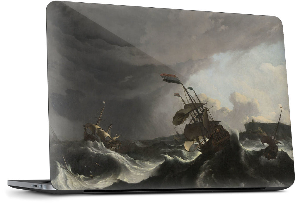 Warships During a Storm Dell Laptop Skin