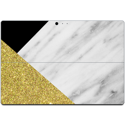 Gold and Real Italian Marble Collage Microsoft Skin