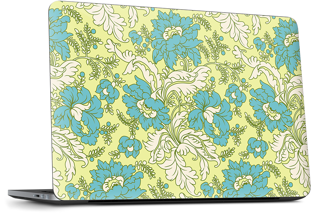 Floral Blue Dell Laptop Skin