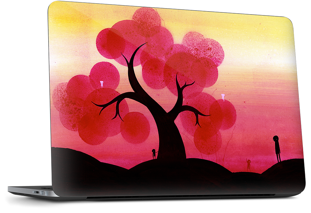 Red Blossoms Dell Laptop Skin