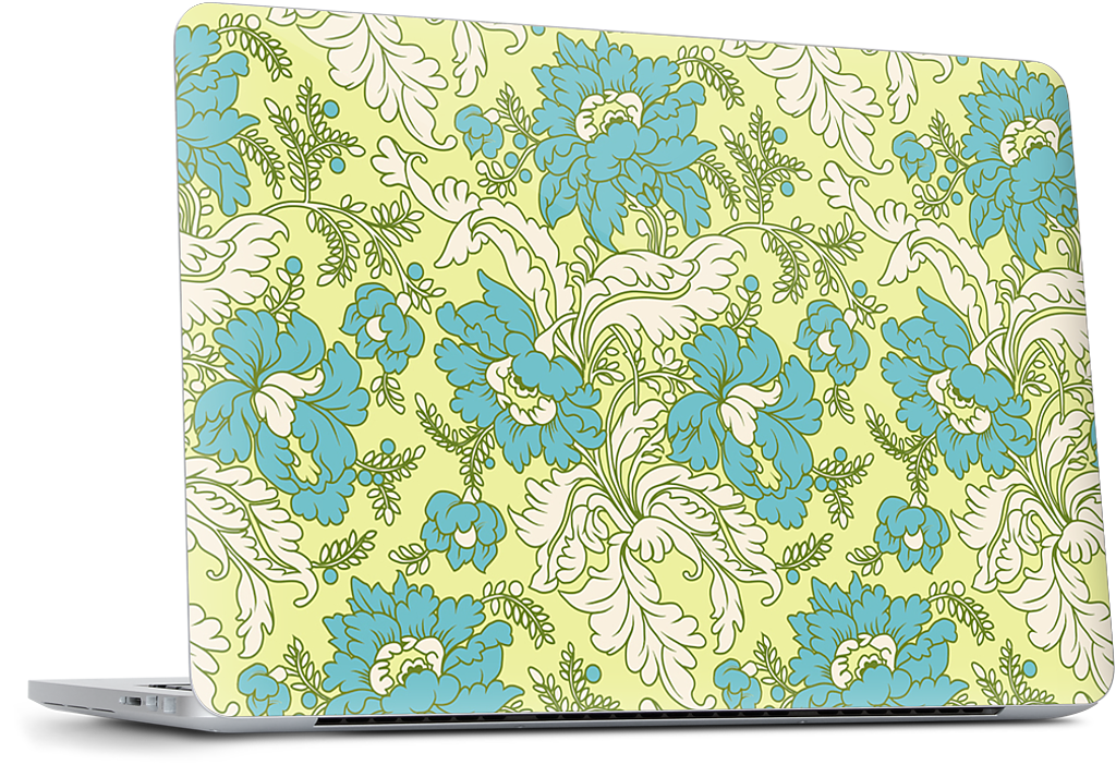 Floral Blue Dell Laptop Skin