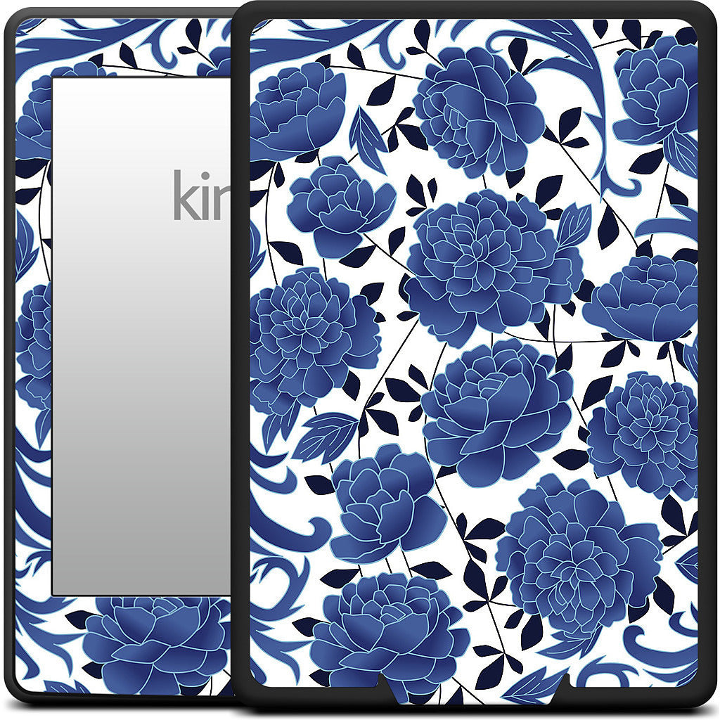 Blue Flowers Kindle Skin