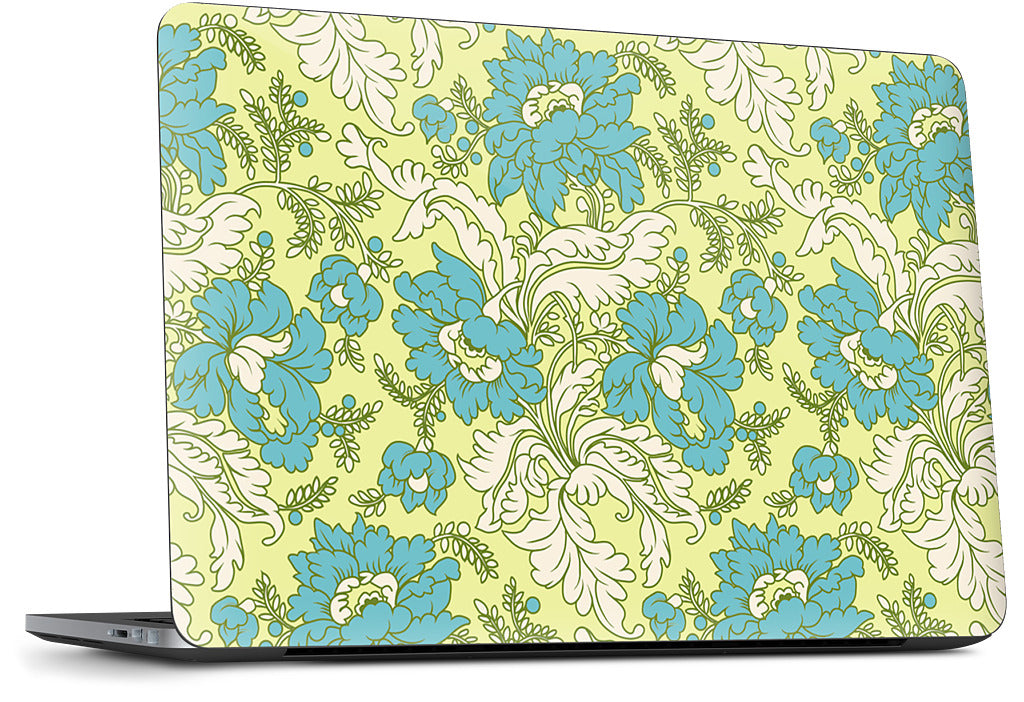 Floral Blue Dell Laptop Skin