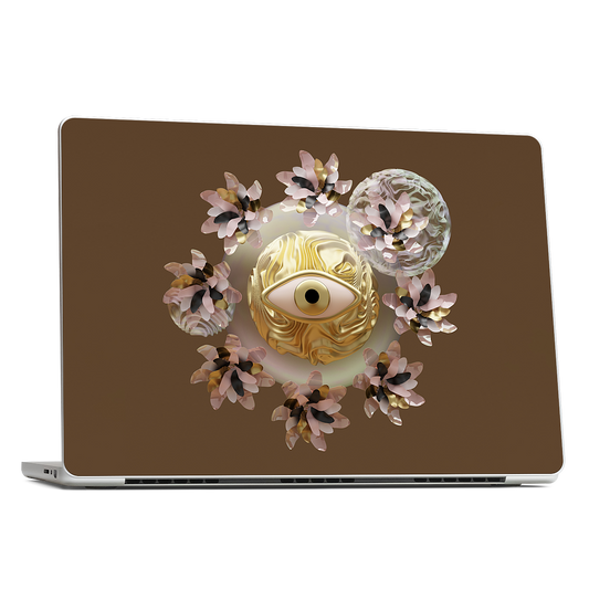 Golden Flowers MacBook Skin