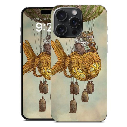 Around The World In A GoldfishFlyer iPhone Skin