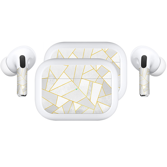 White Stone / Golden Lines AirPods