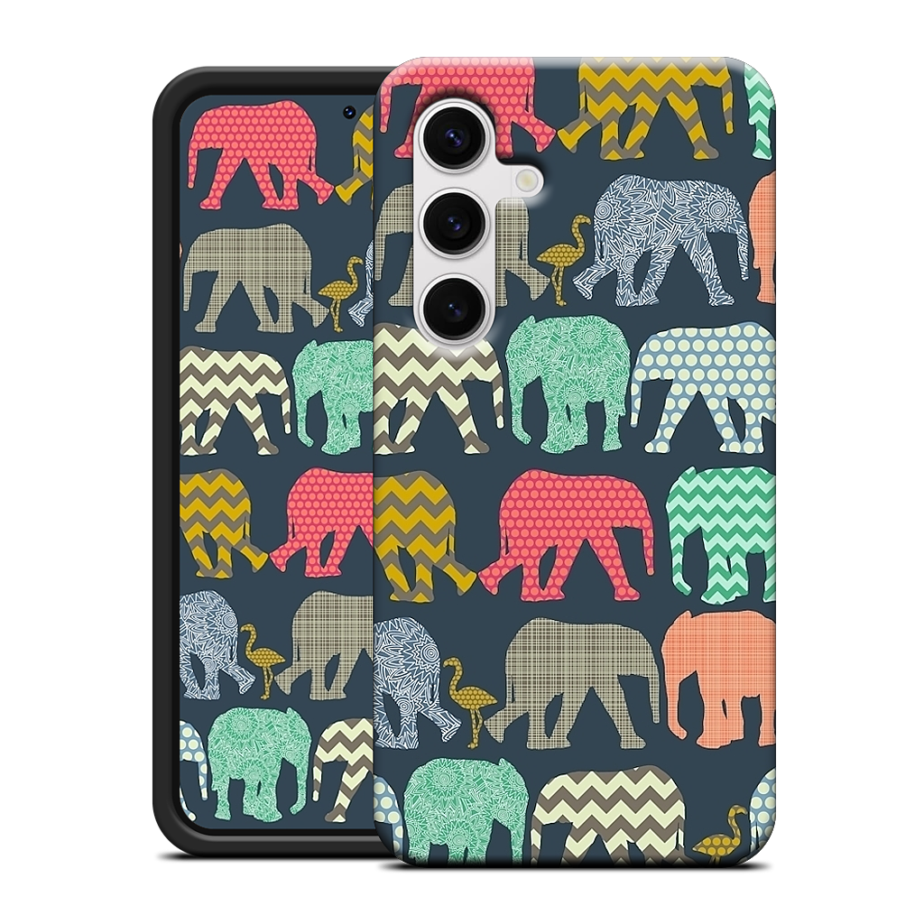 baby elephants and flamingos Samsung Case