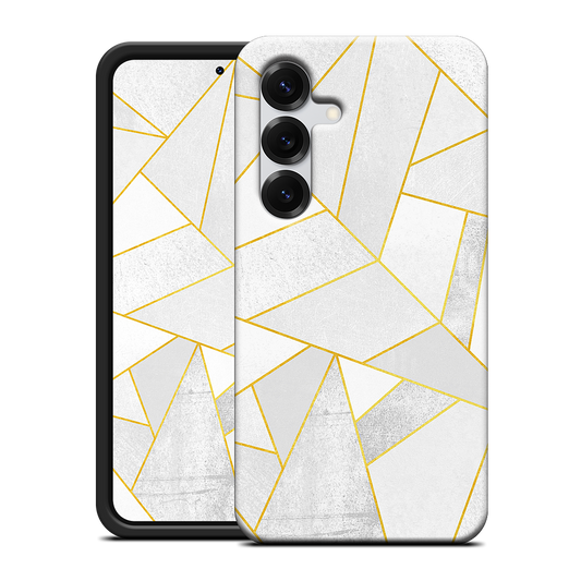 White Stone / Golden Lines Samsung Case