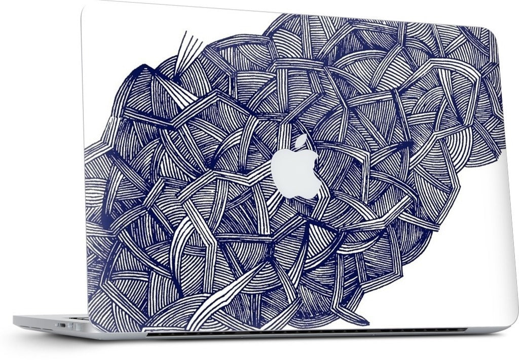blue lines MacBook Skin