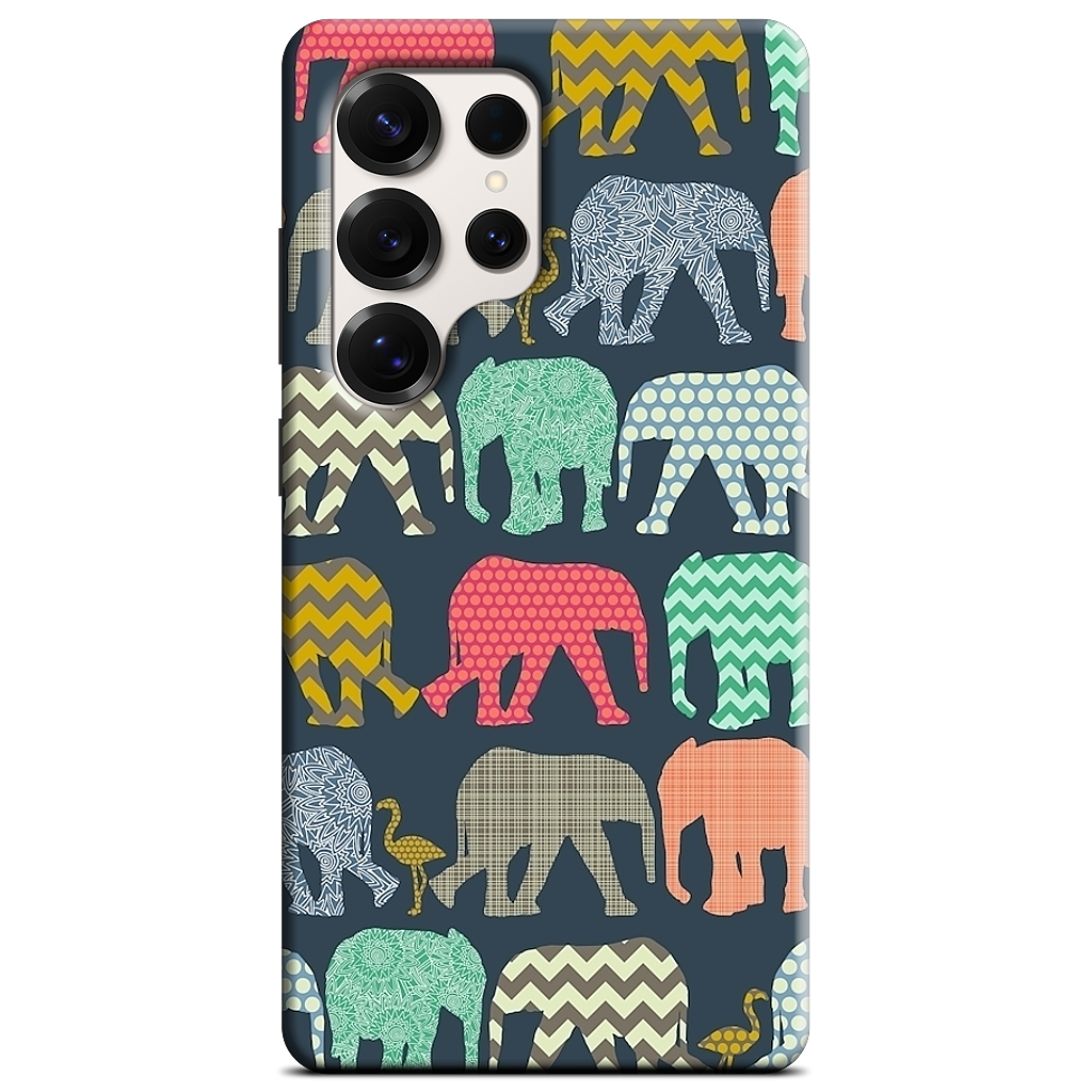baby elephants and flamingos Samsung Case