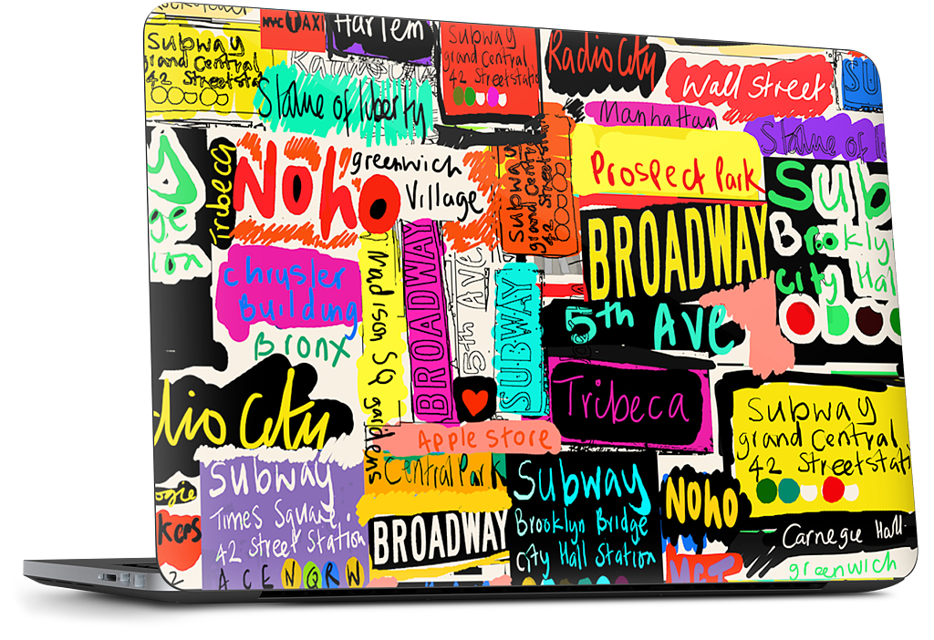 NYC Words Dell Laptop Skin