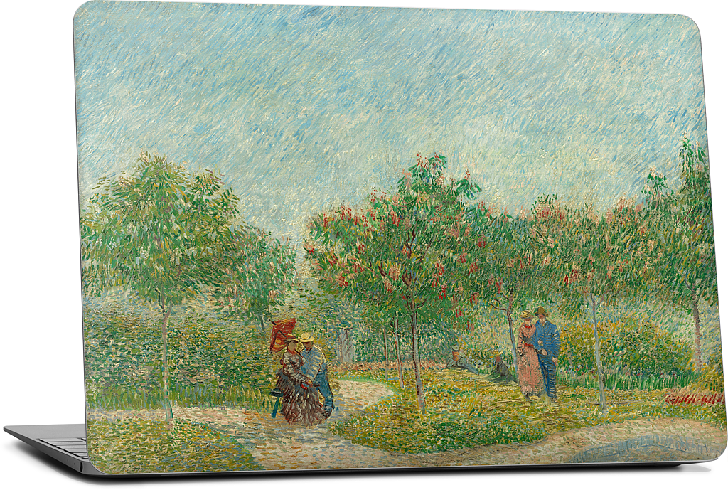 Garden with Courting Couples MacBook Skin